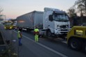 VU LKW A 4 Rich Aachen hinter Rodenkirchener Bruecke P46